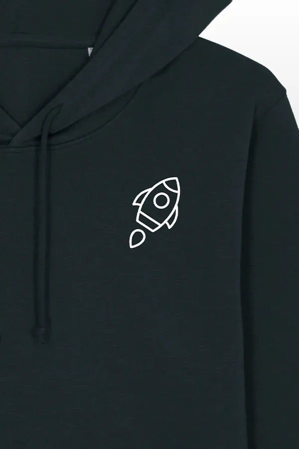 Space Weltkugel Kids Hoodie black