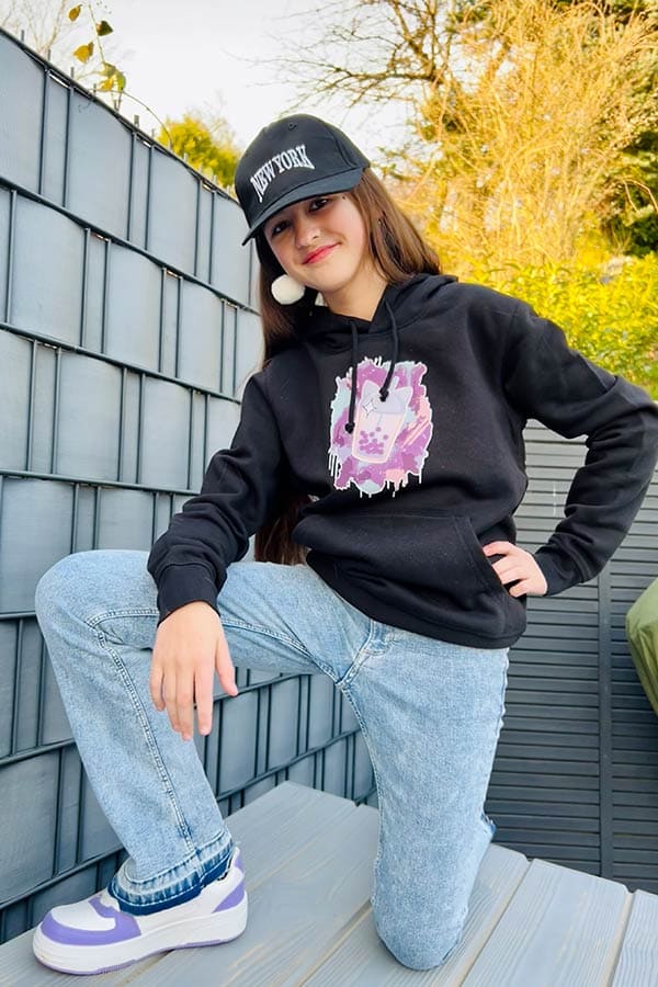 AVAS BUBBLE TEA EXPLOSION HOODIE DARK