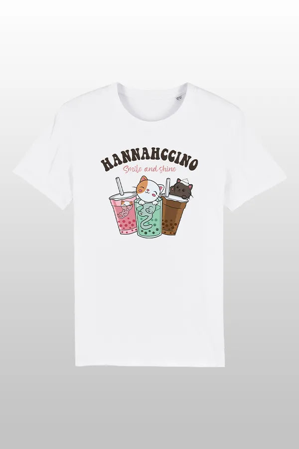 Hannahccino Cat T-Shirt White