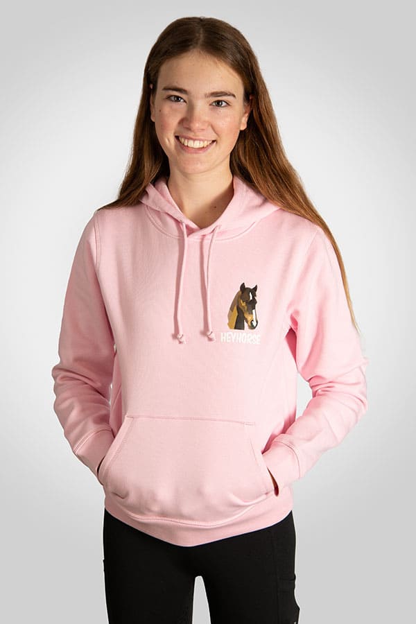 HeyHorse Kinder Hoodie cotton pink