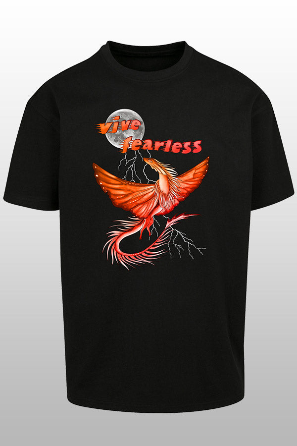 Mohi__07 Vive fearless orange Oversize T-Shirt schwarz