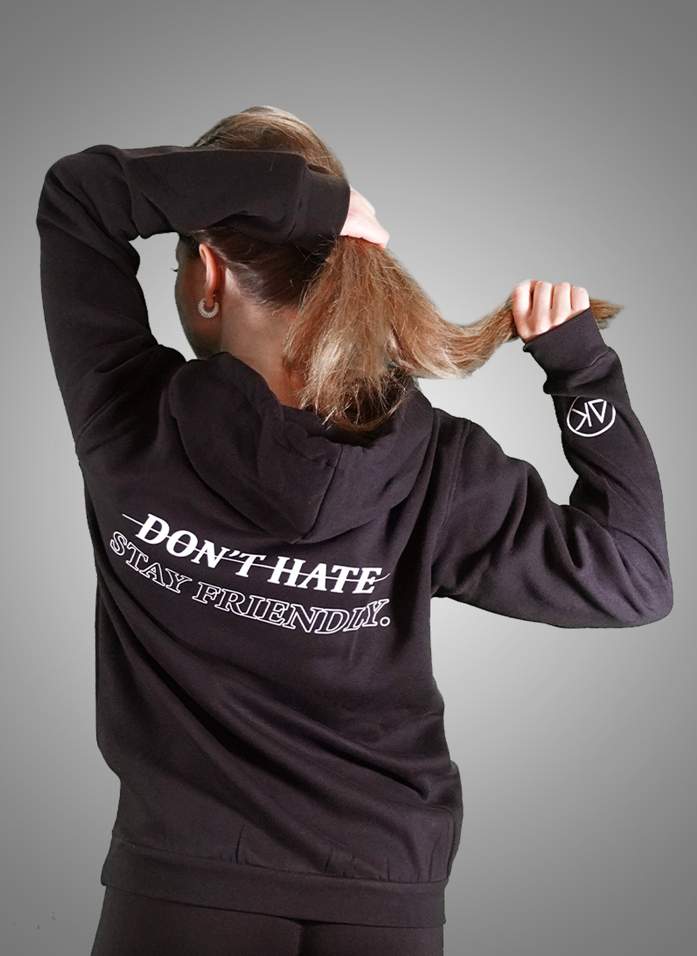 Stay Friendly Hoodie black AlphaKevin